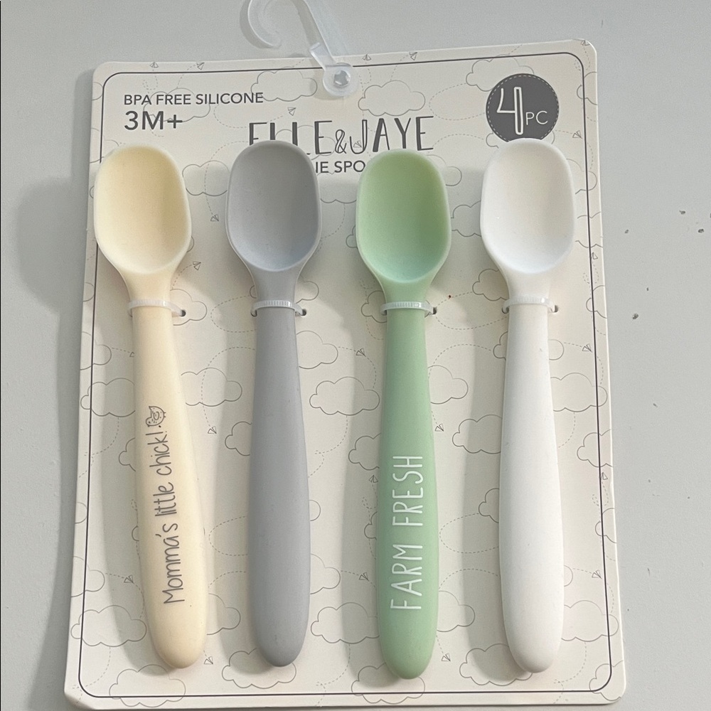 Elle & Jaye Silicone Baby Spoons Set